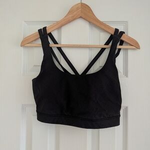 Lululemon Women's Black Geometric Pattern Sports Bra